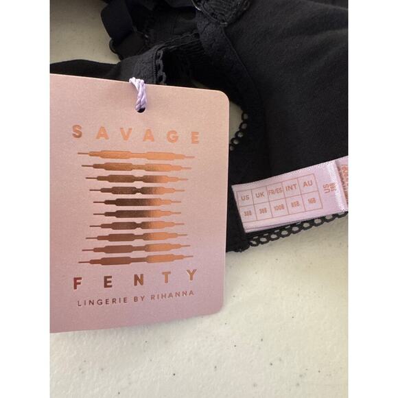 Savage Fenty Underwired Unlined Bra in Black 38B - Picture 11 of 11